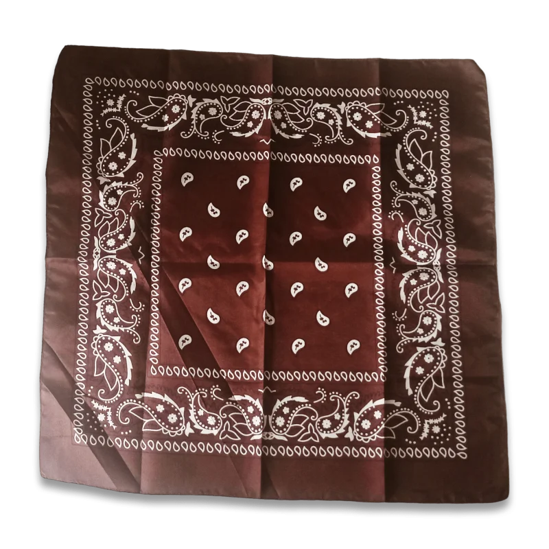 Hnědý hanky code šátek